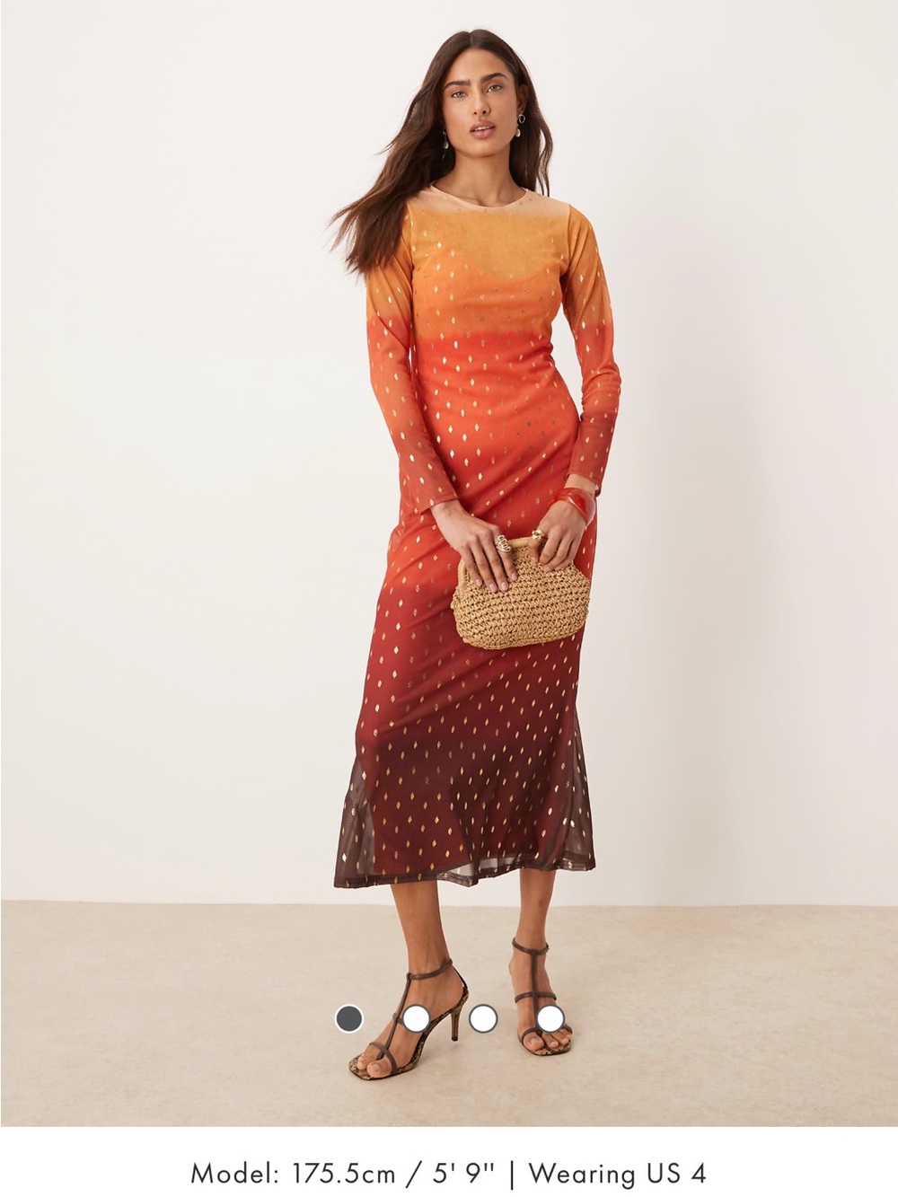 “Never Fully Dressed” Sheer Long Sleeve Maxi Dress with Slip